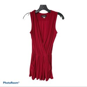 Red sleeveless romper